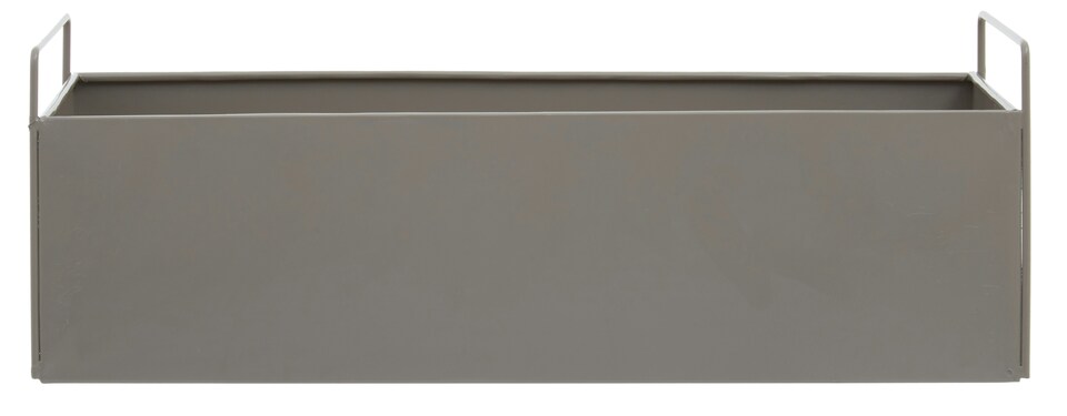 image 1 of Orsina Iron Constructed Design Large Grey Plant Box, Minimalist Garden Planter, Versatile Garden Box For Planting