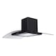 image 3 of SIA CGH90BL 90cm Black Curved Glass Chimney Cooker Hood Kitchen Extractor Fan