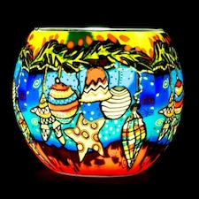 Milford Collection Tealight Holder Glass Nightlight Christmas Decor