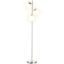 HOMCOM Modern Tree Floor Lamp with 3 Light, for Living Room Bedroom, Silver