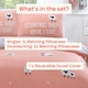 image 5 of Counting Sheep Cotton Duvet Cover Set Cover with Pillowcase | Pink | Single | 1