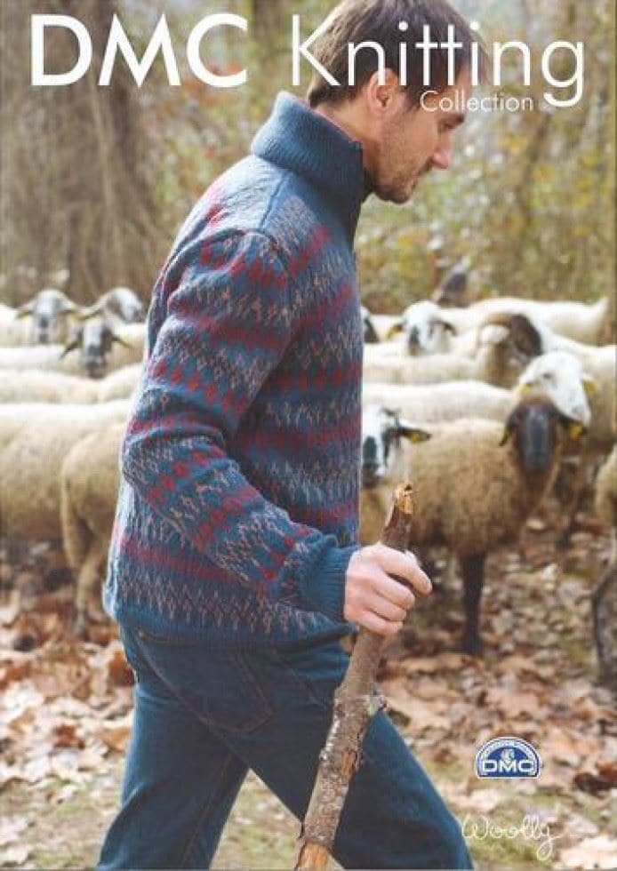 DMC Woolly Merino Knitting Pattern, Sweaters for Men