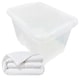 image 3 of 2 x Heavy Duty Multipurpose 24 Litre Home Office Clear Plastic Storage Containers With Lids Clear