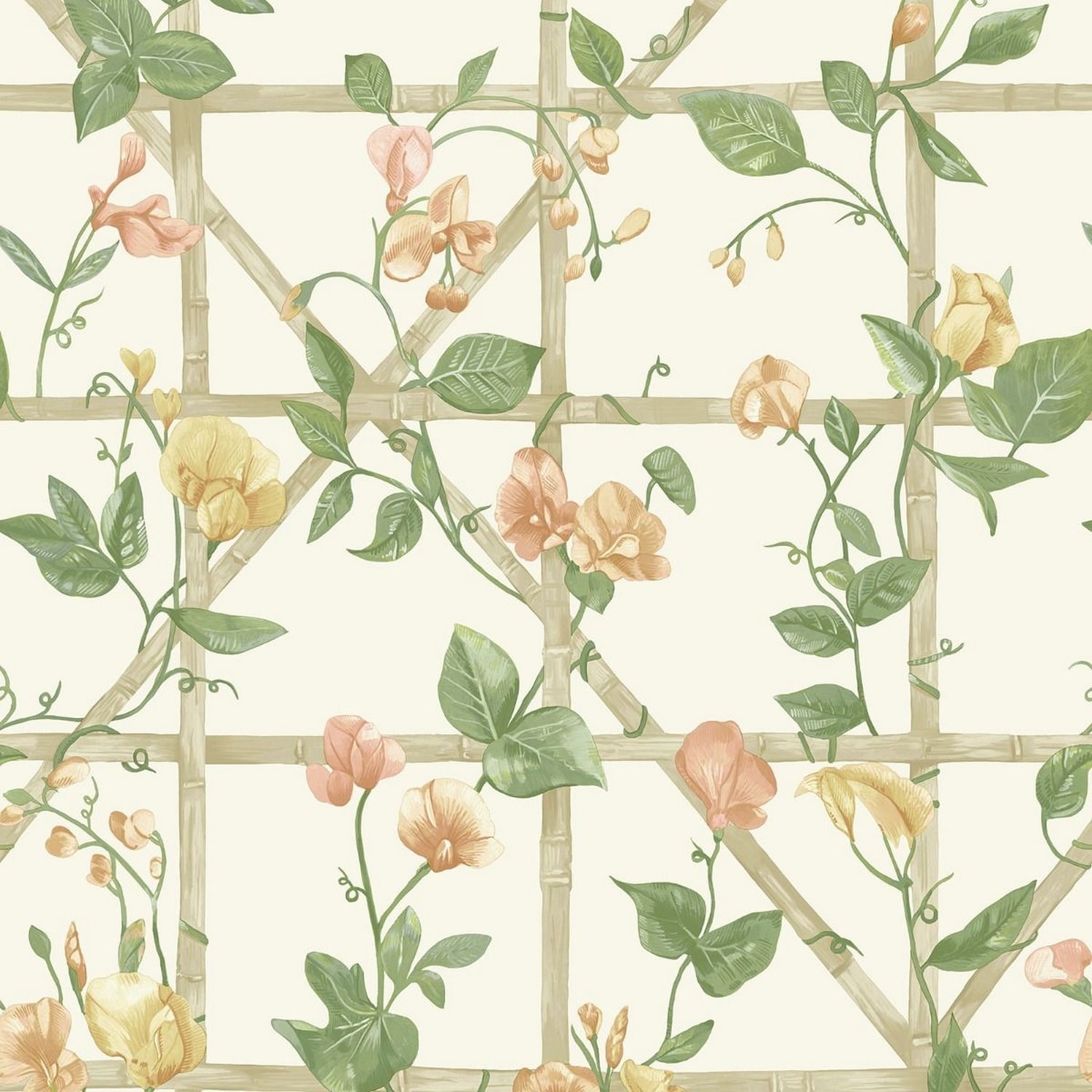 Holden Decor Trailing Floral Wallpaper Orange Orange/Cream 1