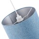 image 5 of Contemporary and Sleek Blue Nova Plain Linen Fabric Drum Lamp Shade 60w Maximum | Blue | 12"
