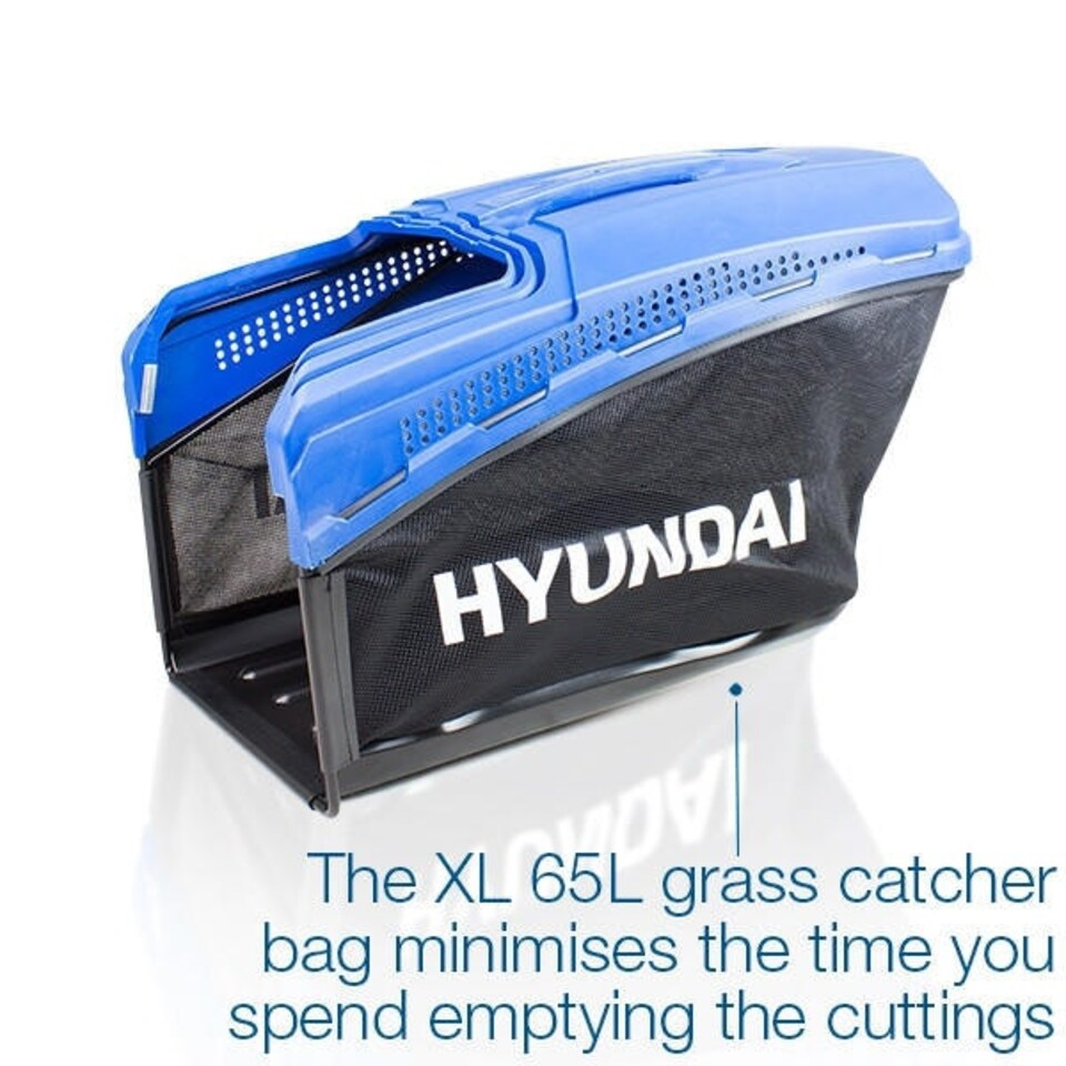 image 1 of Hyundai 18"/45cm Cordless 80v Lithium-Ion Battery Self Propelled Lawnmower with Battery and Charger | HYM80Li460SP