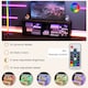image 8 of COSTWAY TV Stand LED Light for 65 Inch Modern Media Console Table Shelves