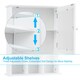 image 5 of COSTWAY Bathroom Wall Storage Cabinet Medicine Organizer White White