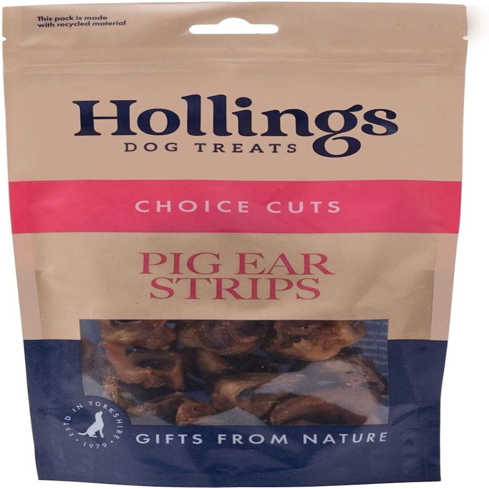 image 1 of Hollings Pig Ear Strips 500g (Bulk deal of 6) 3000g