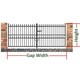 image 3 of Corfe Premium Range Spear Top Low Double Gate - Steel - Fits Gap of 3658 mm x 1168 mm High - Electro Galv./Black Powder Coated Black