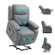 image 1 of HOMCOM Riser and Recliner Chair with Massage, Heat, Power Lift Recliner Chair for Elderly with Remote Control, Extended Footrest, Dual Side Pockets, Overstuffed Electric Reclining Armchair, Grey | Grey