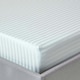 image 1 of Homescapes Blue Egyptian Cotton Satin Stripe Fitted Sheet 330 TC, Super King | Blue | Super King