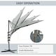 image 4 of Outsunny 3m Garden Banana Parasol Patio Cantilever Umbrella Dark Grey