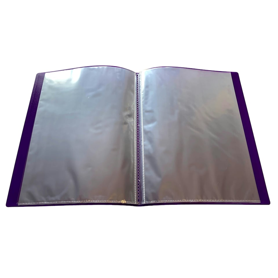 image 1 of A4 Purple Flexible Cover 10 Pocket Display Book