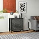 image 8 of HOMCOM Fluted Bedroom Chest of Drawers w/ 5 Drawers Gold Tone Handles Black