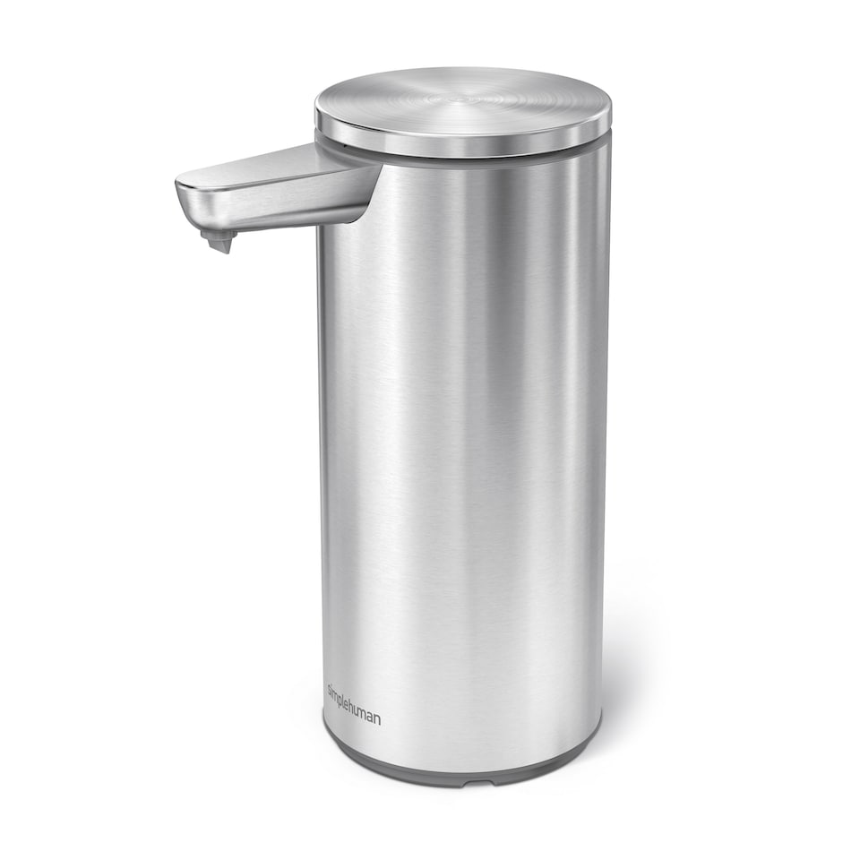image 1 of Simplehuman 266ml Rechargeable Sensor Soap Pump, Automatic Hand Motion Soap Dispenser, Brushed Stainless Steel