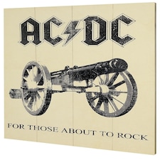 AC-DC (FOR-THOSE-ABOUT-TO-ROCK) - WOOD PANEL