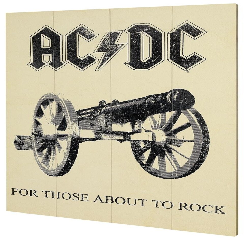 AC-DC (FOR-THOSE-ABOUT-TO-ROCK) - WOOD PANEL