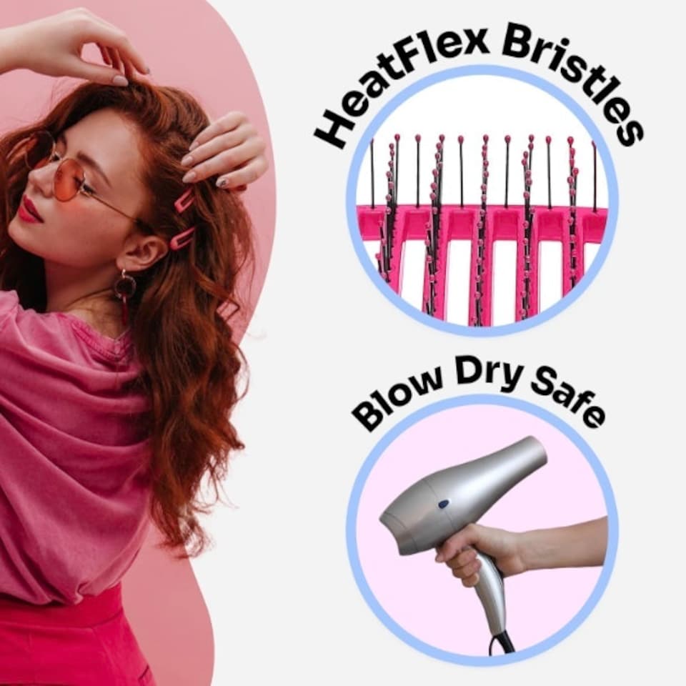 image 1 of WetBrush Speed Dry Detangler, Heatflex Bristles, Pink