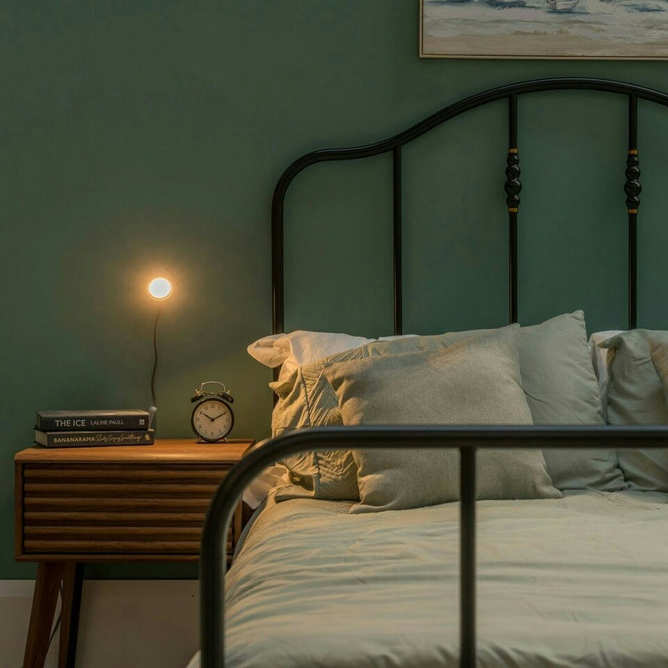 image 1 of ValueLights Grey Benton Adjustable Plug In Wall Light & Bulb Grey