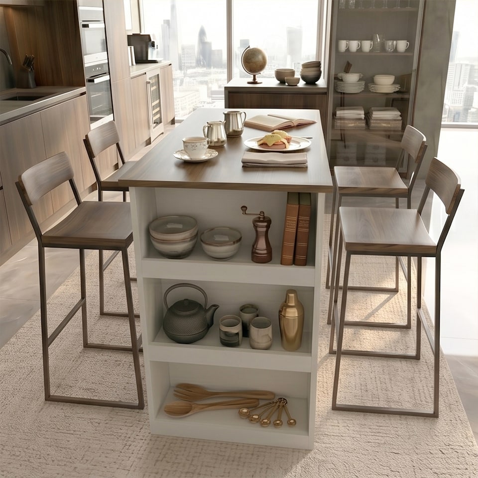 image 1 of Decorotika Mado Kitchen Island - Bar Table