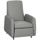 image 1 of HOMCOM Push Back Recliner Chair Fabric Reclining Armchair  Grey Grey
