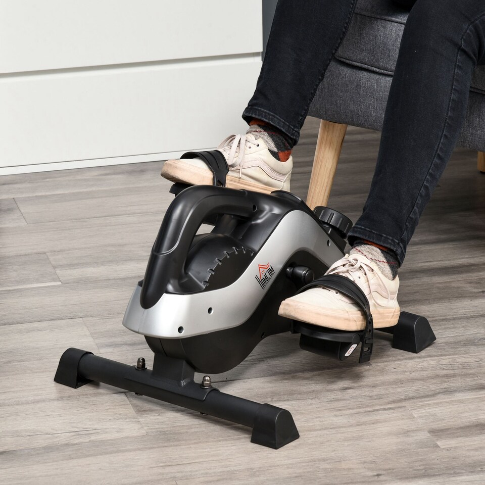 image 1 of HOMCOM Mini Exercise Bike 8 Levels Magnetic Resistance Leg Fitness LCD Display