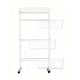 image 7 of Living and Home 4-Tier Kitchen Storage Trolley with Pull-Out Baskets, White | White | 4 Tier