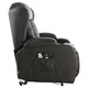image 5 of Caesar Single Motor Rise Recliner Bonded Leather Heat & Massage Chair (Black)