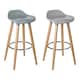 image 2 of Interiors by Premier Abs And Beech Wood Bar Stool, Space-Saver Kitchen Bar Stool, Footrest Barstool Bench