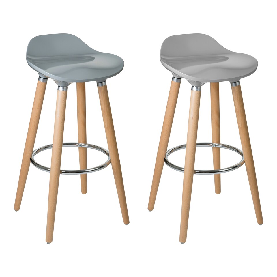 image 1 of Interiors by Premier Abs And Beech Wood Bar Stool, Space-Saver Kitchen Bar Stool, Footrest Barstool Bench