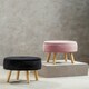 image 3 of Interiors By Premier Stylish Pink Velvet Stool, Durable Kitchen Bar Stool For Bedroom, Versatile Design Bar Stool For Guests