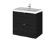 image 1 of Balterley Alrewas Contemporary 2 Drawer Wall Hung Vanity Unit with Basin, Charcoal Black, 600mm