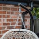 image 8 of Samuel Alexander Hanging Garden Rattan Egg Chair with Steel Frame and Waterproof Cover in Indigo | Purple | Indigo