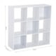 image 5 of HOMCOM 3 Tier Bookshelf, Modern Cube Bookcase with 9 Open Storage Compartments, Freestanding Display Storage Unit for Living Room, Bedroom, Study, White