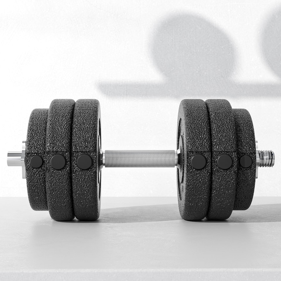 image 1 of HOMCOM 30KG Adjustable Dumbbells Weight Set Hand Weight for Body Fitness