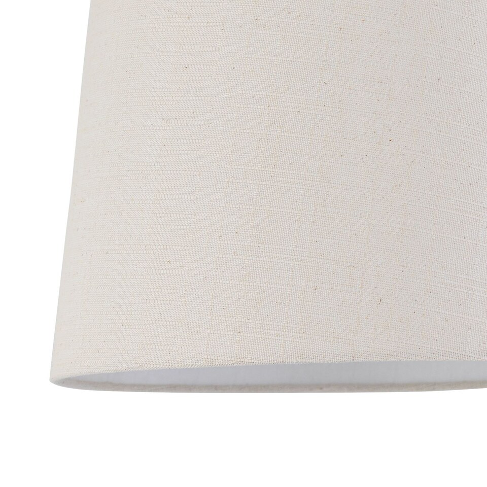 image 1 of Set of 2 Tripod - Chrome Lamps with Natural Linen Shade | Chrome | Brown | Large | 2