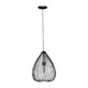 image 1 of Interiors by Premier Sleek Teardrop Black Finish Pendant Light, Effortlessly Maintained Down Light Wall, Sturdy Ceiling Light