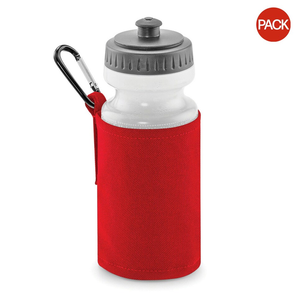 image 1 of Quadra Water Bottle And Fabric Sleeve Holder (Pack of 2) - Classic Red - One Size