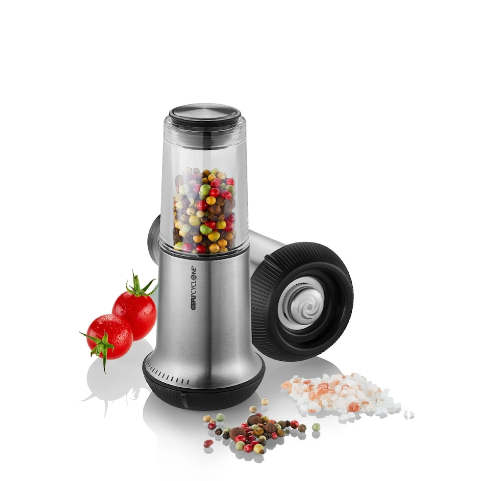 image 1 of GEFU X-Plosion Size M Premium Manual Salt or Pepper Mill Silver