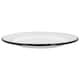 image 4 of Argon Tableware White Enamel Dinner Plates - 25.5cm - Black - Pack of 6 | Black | Black