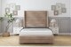 image 1 of Sloomy Sterling Mink Naples Bed Frame With 50"  Upholstered Wingback Headboard 2'6 Small Single