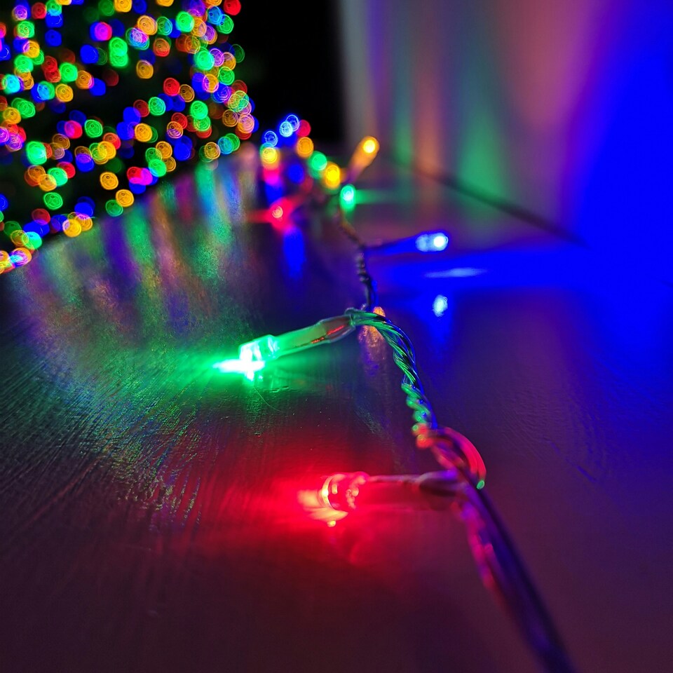 image 1 of 200 LED 16m Premier Christmas Outdoor 8 Function Lights Clear Wire in Multicoloured