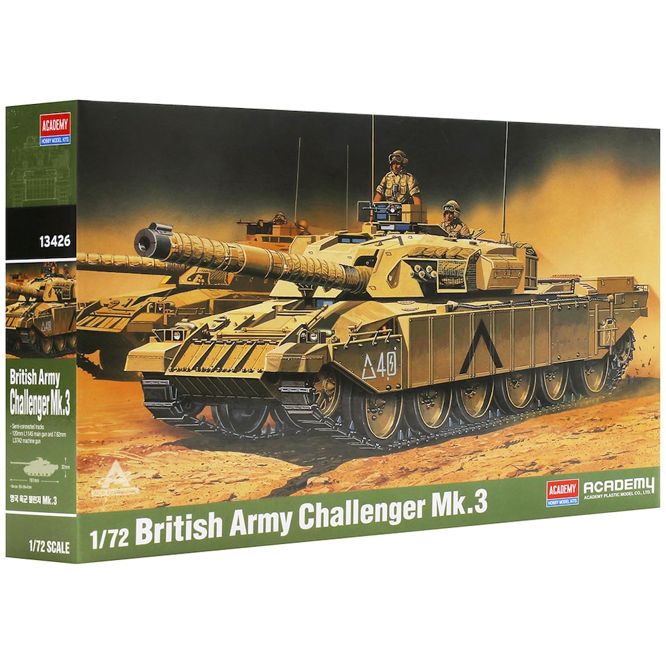 image 1 of Academy British Army Challenger 1 Mk.3 Tank Model Kit Scale 1-72