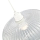 image 5 of Modern Designer Clear Transparent Line Ribbed Glass Oval Pendant Lamp Shade | Clear | Transparent | 1