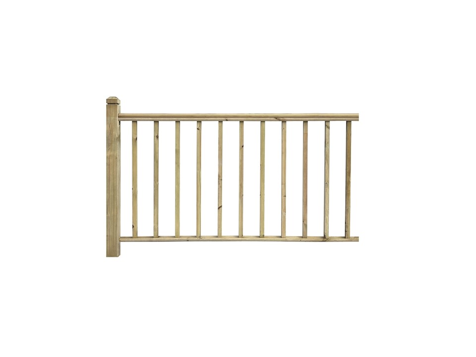 image 1 of eDecks Softwood Handrail System Decking Extension Kit, 1885mm - Square