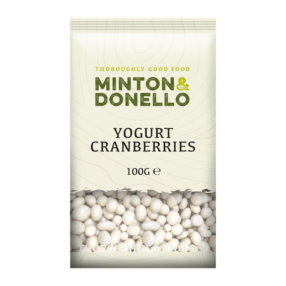image 1 of Minton & Donello Yoghurt Coated Cranberries 6 x 100g