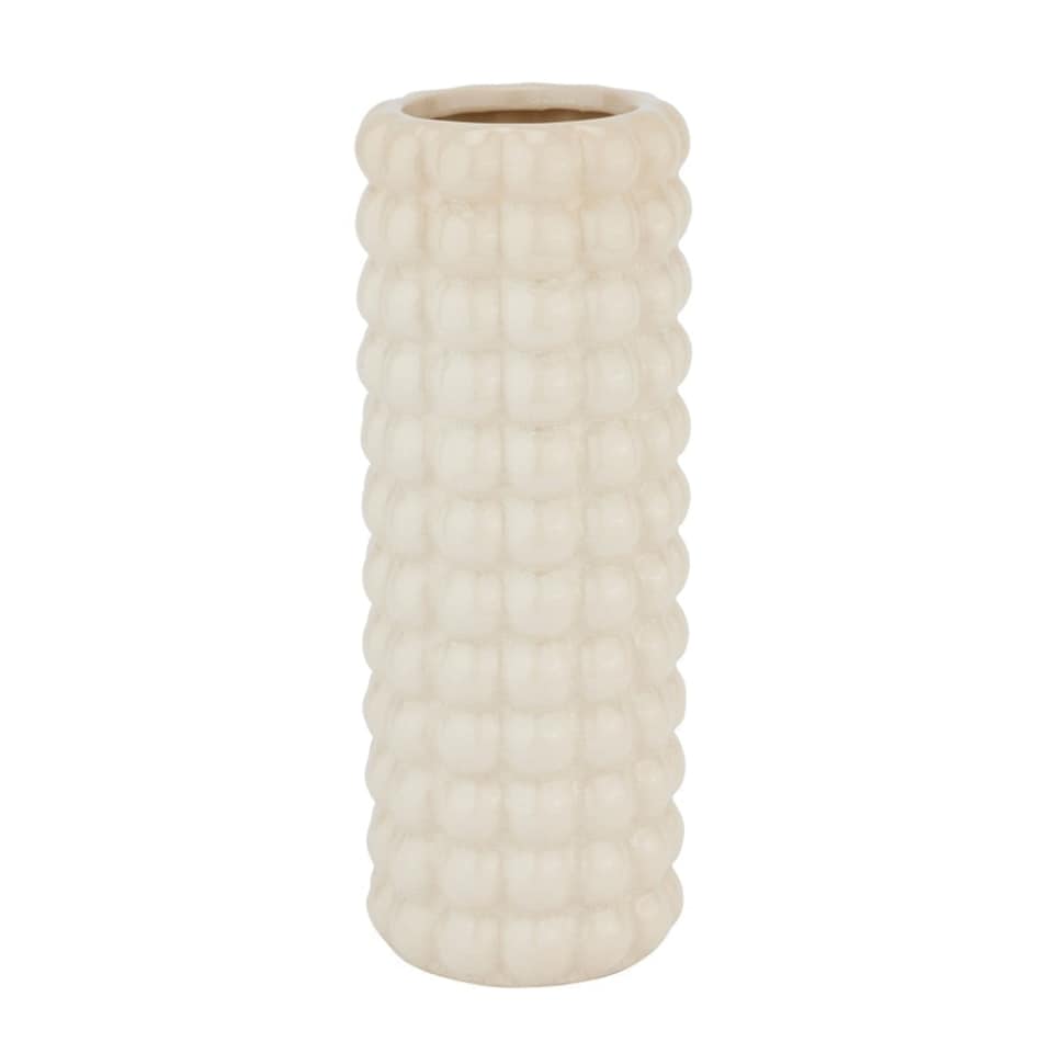 image 1 of Seville Collection Bubble Vase - Ceramic - L12 x W12 x H32 cm - Cream Cream