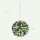 image 5 of HOMCOM Set of 2 Decorative Artificial Plants, UV-protected Artificial Plant Topiary Rose Balls, Fake Plants for Home Indoor outdoor Decor, 28cm, White