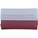 image 1 of Soft Leather RFID Protected Tri- Fold Coin / Credit Card Purse Red | Cranberry/Cloud